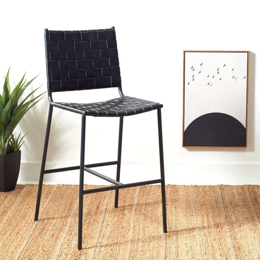 Safavieh - Olenna Woven Counter Stool - Black - BST3011F veiw 2