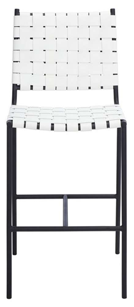 Safavieh - Olenna Woven Counter Stool - White - Black - BST3011D veiw 1