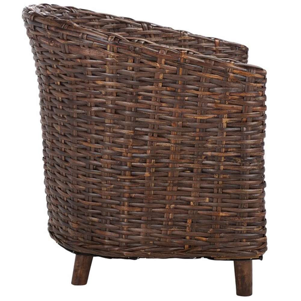 Safavieh - Omni Barrel Chair - White - Brown - FOX6501B veiw 4