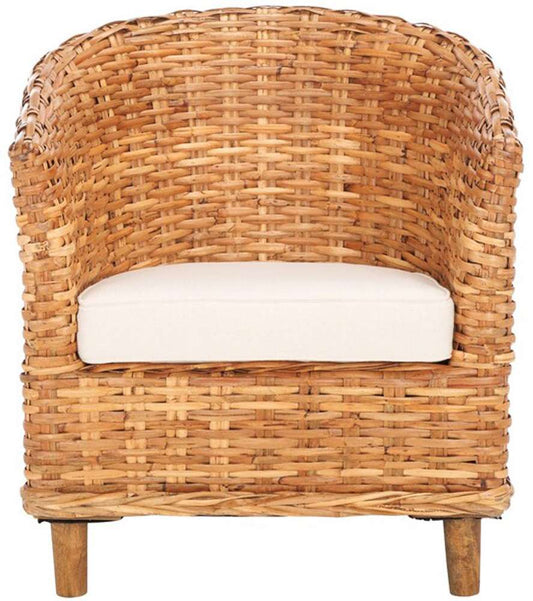 Safavieh - Omni Barrel Chair - White - Honey - FOX6501A veiw 1