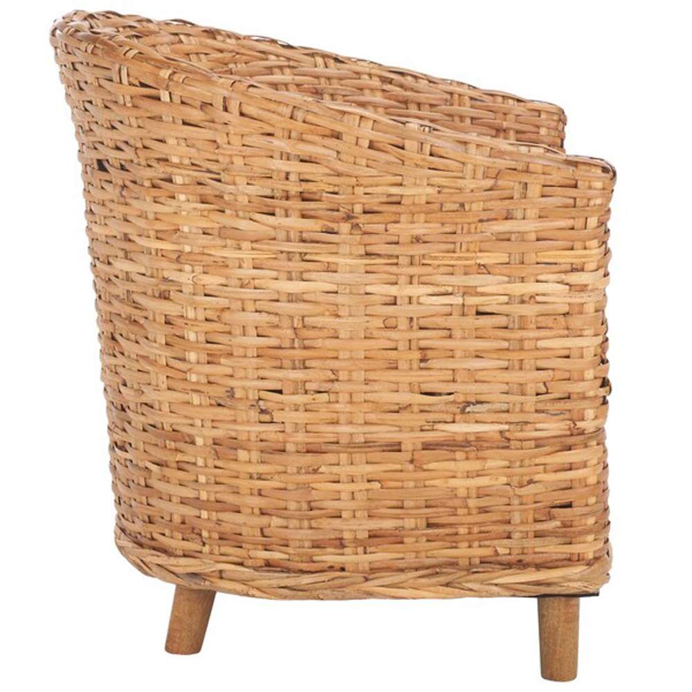 Safavieh - Omni Barrel Chair - White - Honey - FOX6501A veiw 4