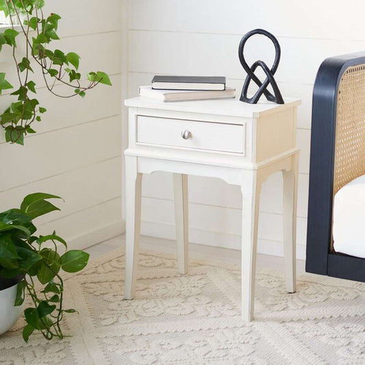 Safavieh - Opal 1Drw Accent Table - Distressed - White - ACC5719A veiw 2