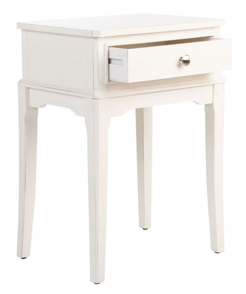 Safavieh - Opal 1Drw Accent Table - Distressed - White - ACC5719A veiw 4