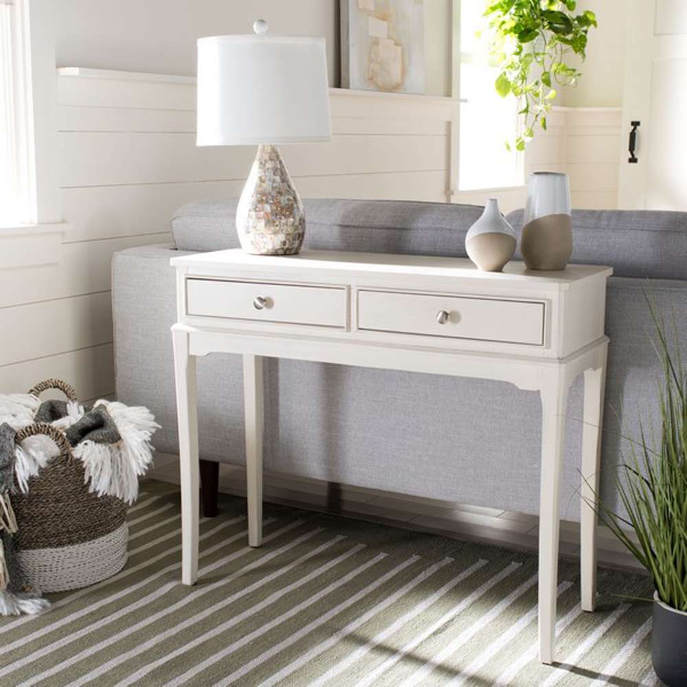Safavieh - Opal 2Drw Console Table - Distressed - White - CNS5726A veiw 2