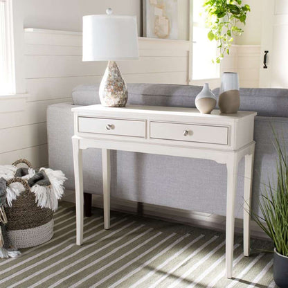 Safavieh - Opal 2Drw Console Table - Distressed - White - CNS5726A veiw 2