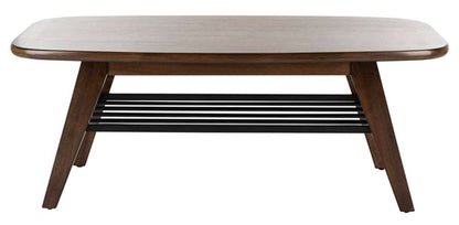 Safavieh - Oren 2 Tier Coffee Table - Walnut - Black - COF6400A veiw 1