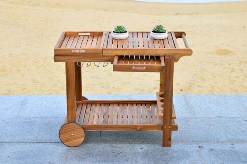 Safavieh - Orland Tea Trolly - Natural - PAT7010A veiw 2