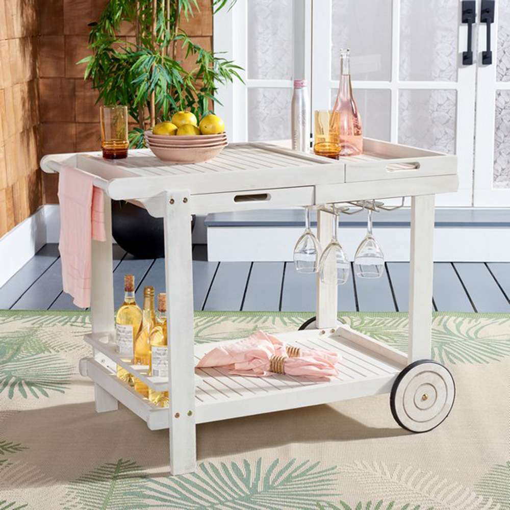 Safavieh - Orland Tea Trolly - White - PAT7010C veiw 3