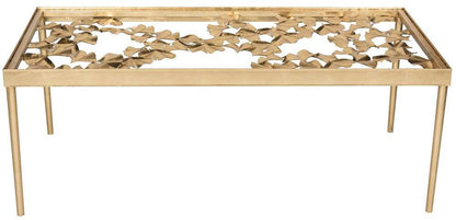 Safavieh - Otto Ginkgo Leaf Coffee Table - Gold - Clear - FOX2591A veiw 1