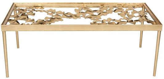 Safavieh - Otto Ginkgo Leaf Coffee Table - Gold - Clear - FOX2591A veiw 1