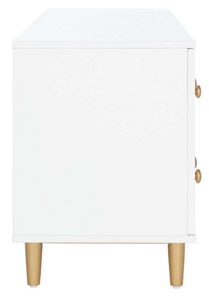 Safavieh - Ottoline 2 Shelf Pattern Media Stand - White - Gold - MED5014A veiw 5