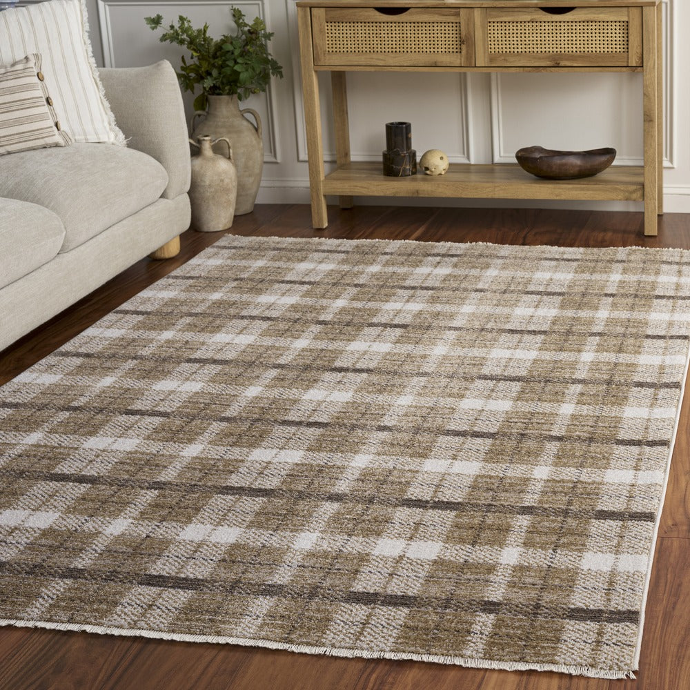 Safavieh - Oxford Plaids 304T Beige / Brown - 9" X 12" - OXP304T-9 view 2