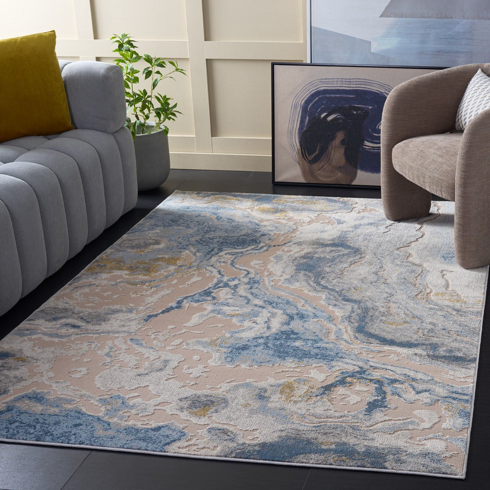 Safavieh - Palma 374F Grey_Teal - 8" X 10" - PAM374F-8 view 2