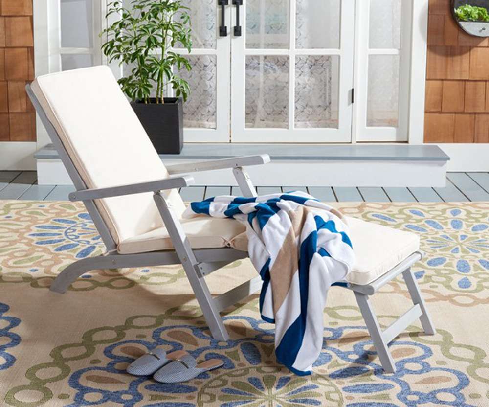 Safavieh - Palmdale Lounge Chair - Grey - Beige - PAT7015D veiw 3