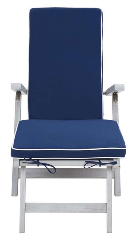 Safavieh - Palmdale Lounge Chair - Grey - Navy - PAT7015B veiw 1