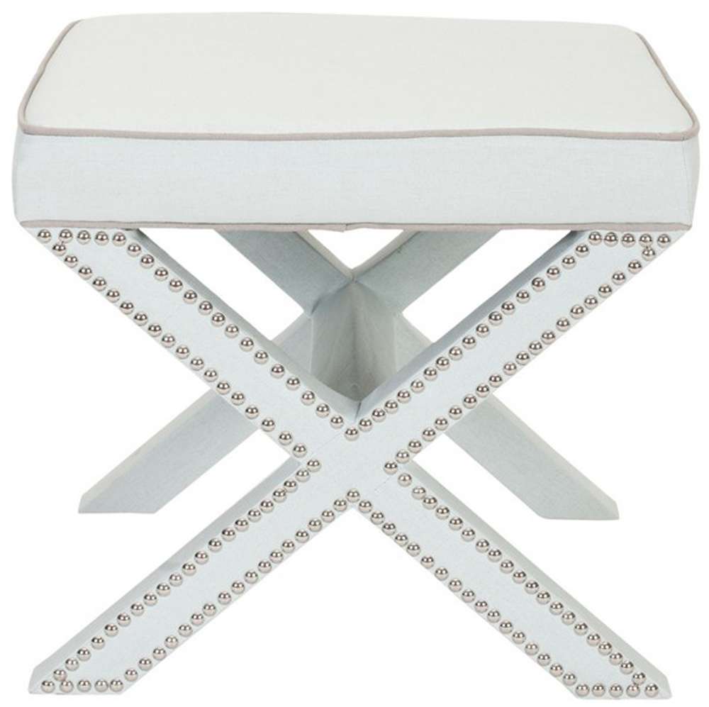 Safavieh - Palmer Ottoman - Robins Egg Blue - MCR4589G veiw 1
