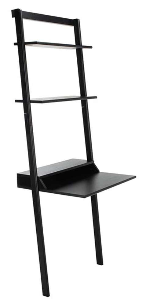 Safavieh - Pamella 2 Shelf Leaning Desk - Black - DSK9400D veiw 3