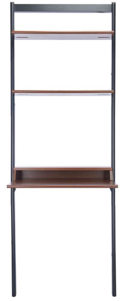Safavieh - Pamella 2 Shelf Leaning Desk - Honey Brown - Charcoal - DSK9400A view 1