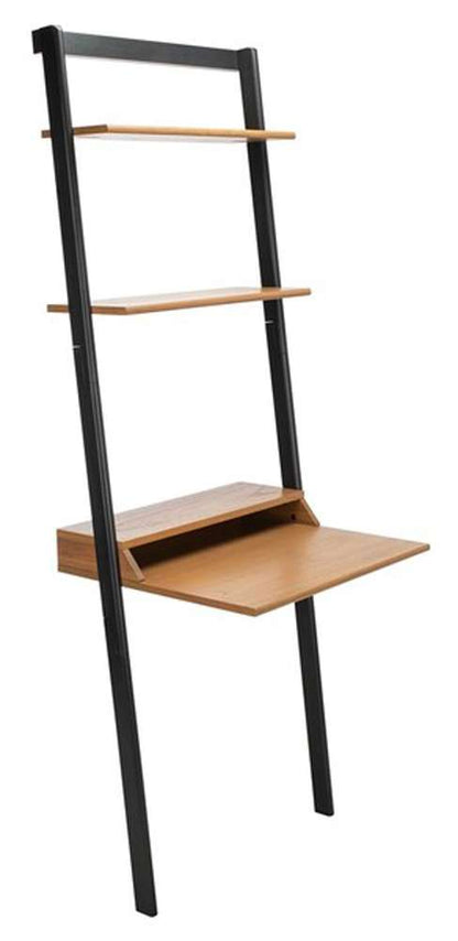 Safavieh - Pamella 2 Shelf Leaning Desk - Natural - Charcoal - DSK9400C view 3