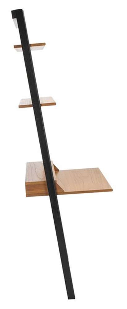 Safavieh - Pamella 2 Shelf Leaning Desk - Natural - Charcoal - DSK9400C view 4