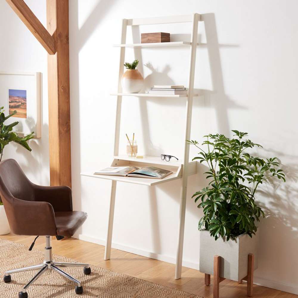 Safavieh - Pamella 2 Shelf Leaning Desk - White - DSK9400B veiw 2
