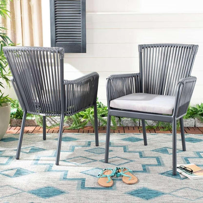 Safavieh - Paolo Rope Chair - Grey  (Set of 2) - PAT4024A-SET2 veiw 2