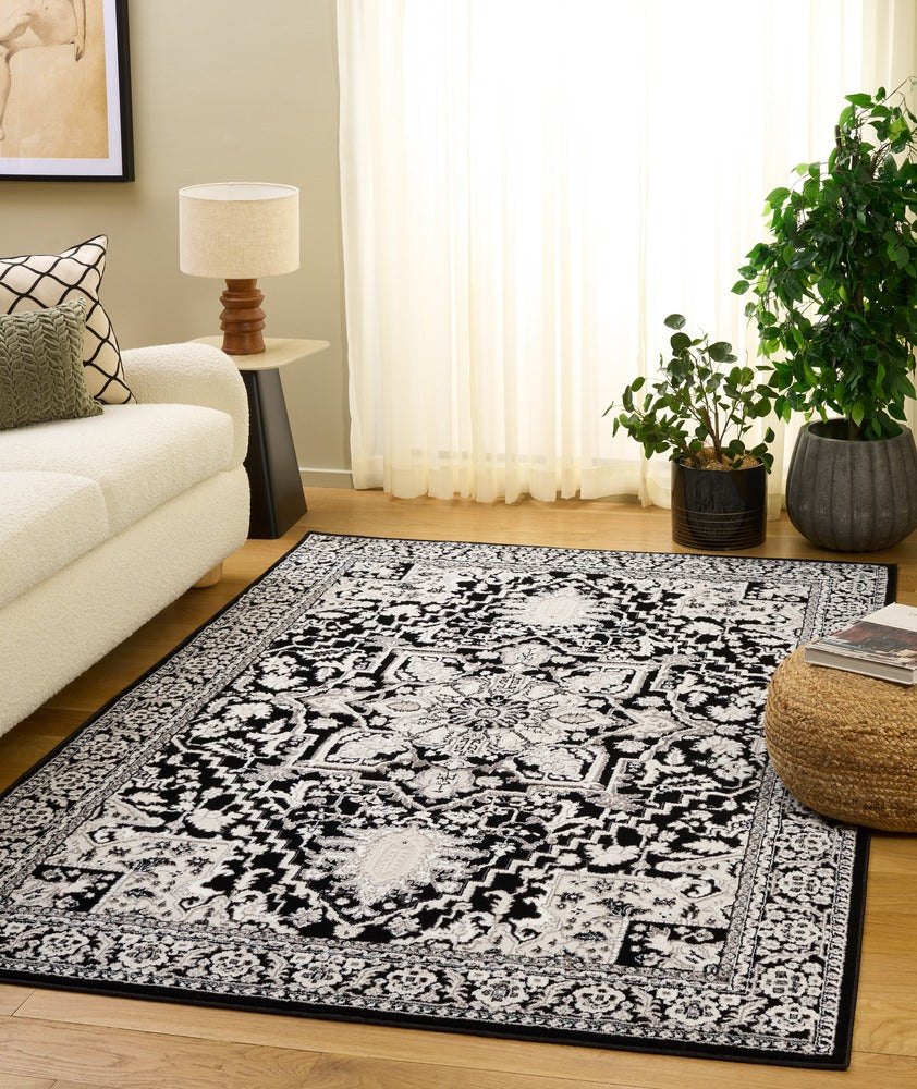 Safavieh - Parker 186H Black / Ivory Grey - 5.3" X 7" - PRK186H-5 view 2