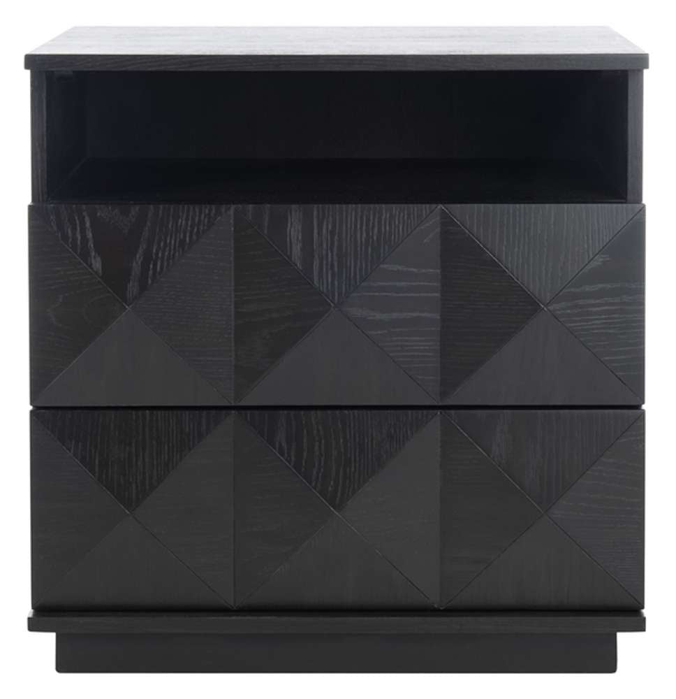 Safavieh - Couture - Patty 2 Drawer Nightstand - Black - SFV7207A veiw 1