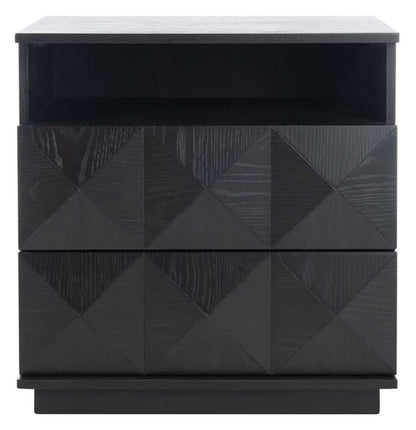 Safavieh - Couture - Patty 2 Drawer Nightstand - Black - SFV7207A veiw 1
