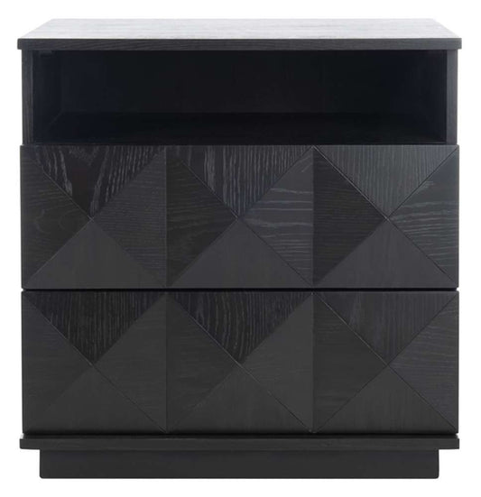 Safavieh - Couture - Patty 2 Drawer Nightstand - Black - SFV7207A veiw 1