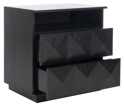 Safavieh - Couture - Patty 2 Drawer Nightstand - Black - SFV7207A veiw 3