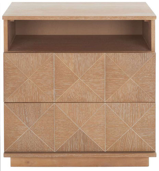 Safavieh - Couture - Patty 2 Drawer Nightstand - Natural - SFV7207C veiw 1