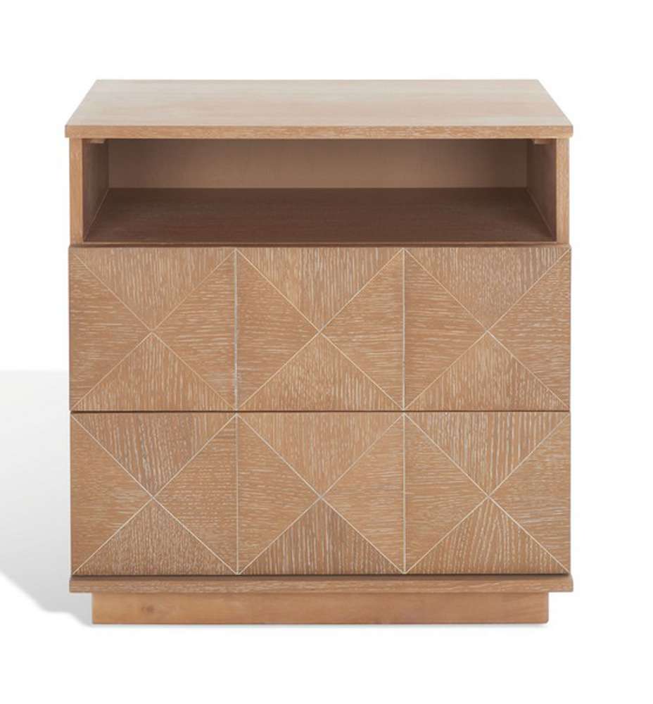 Safavieh - Couture - Patty 2 Drawer Nightstand - Natural - SFV7207C veiw 3