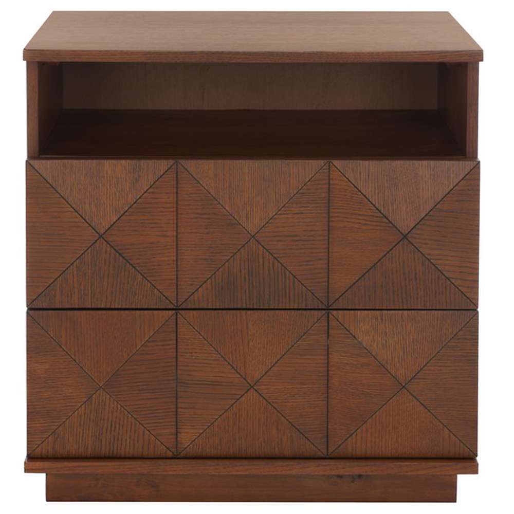 Safavieh - Couture - Patty 2 Drawer Nightstand - Walnut - SFV7207B veiw 1