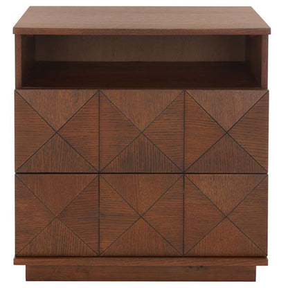 Safavieh - Couture - Patty 2 Drawer Nightstand - Walnut - SFV7207B veiw 1