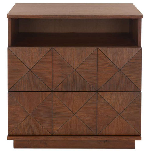 Safavieh - Couture - Patty 2 Drawer Nightstand - Walnut - SFV7207B veiw 1