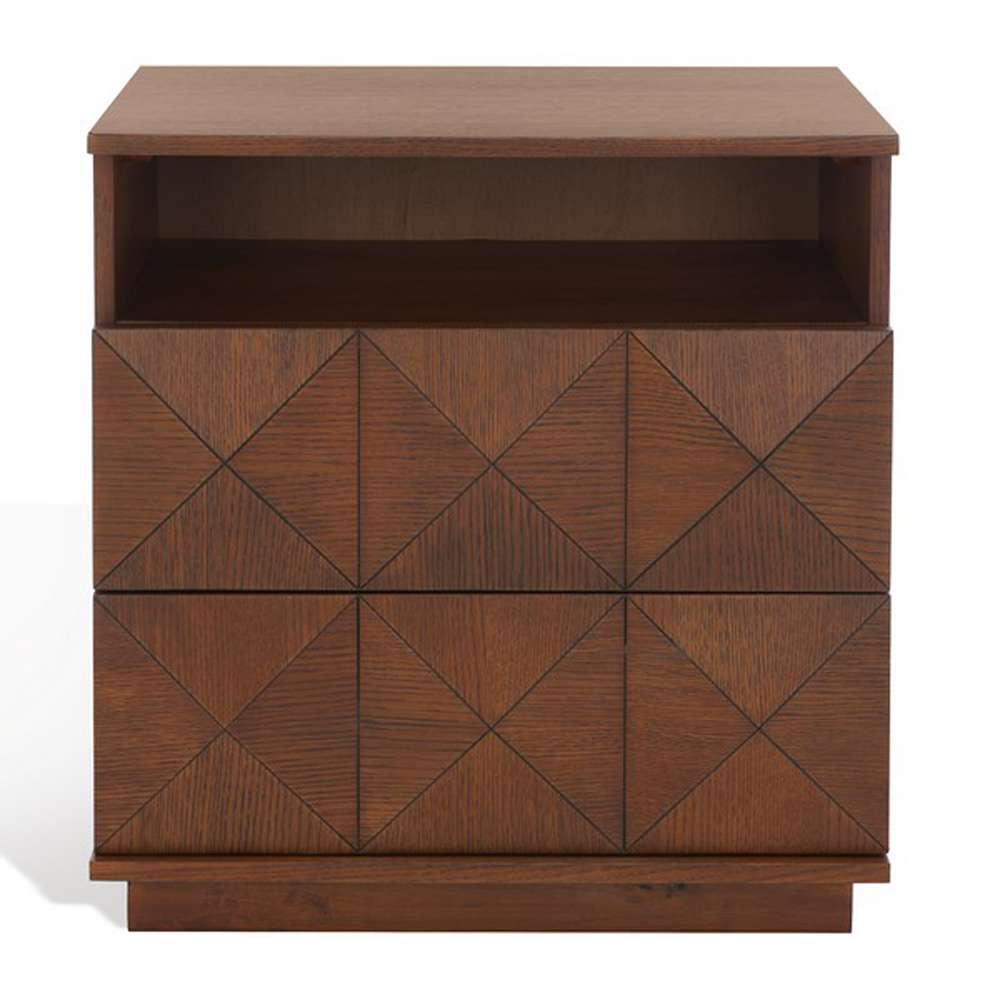 Safavieh - Couture - Patty 2 Drawer Nightstand - Walnut - SFV7207B veiw 2