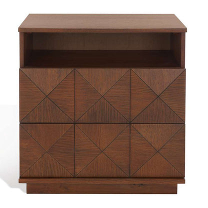 Safavieh - Couture - Patty 2 Drawer Nightstand - Walnut - SFV7207B veiw 2
