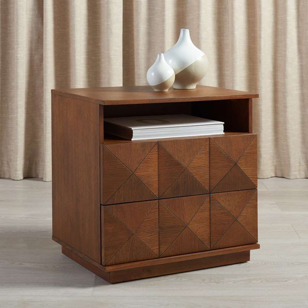 Safavieh - Couture - Patty 2 Drawer Nightstand - Walnut - SFV7207B veiw 3