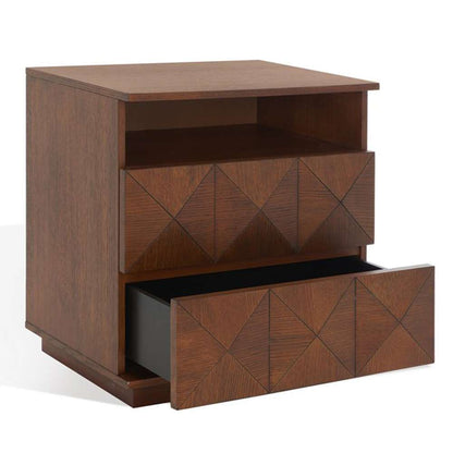 Safavieh - Couture - Patty 2 Drawer Nightstand - Walnut - SFV7207B veiw 4