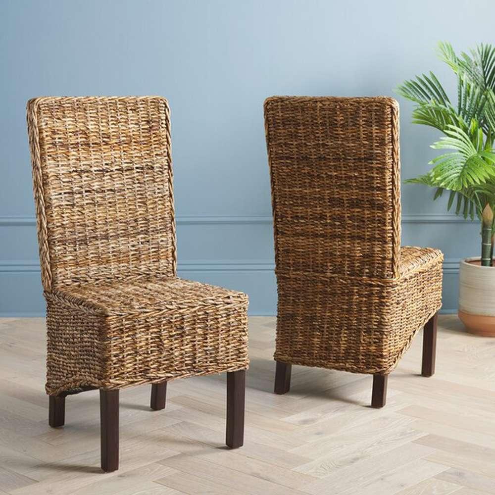 Safavieh - Pembrooke Side Chair - Banana Natural - Dark Brown  (Set of 2) - FOX6520A-SET2 veiw 2