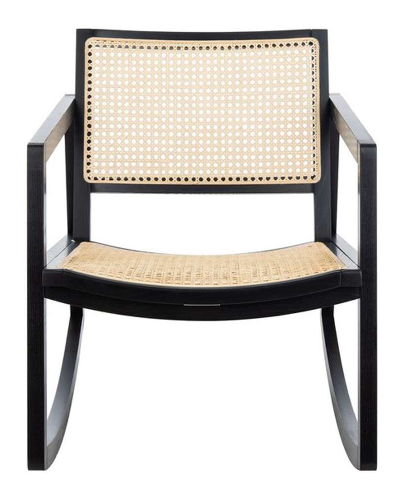 Safavieh - Couture - Perth Rattan Rocking Chair - Black - Natural - SFV4103A veiw 1