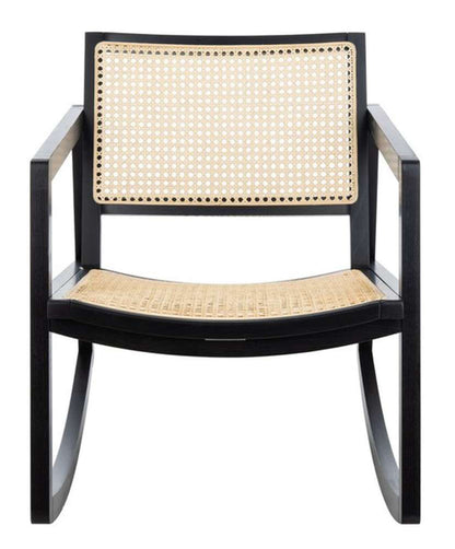 Safavieh - Couture - Perth Rattan Rocking Chair - Black - Natural - SFV4103A veiw 1