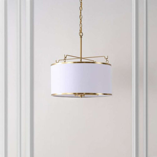Safavieh - Perzeta 3Lt 18.25in Pendant - Brass - White - PND4158A veiw 1