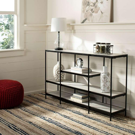 Safavieh - Petra 3 Tier Console Table - Beige - Black - CNS6204A veiw 2