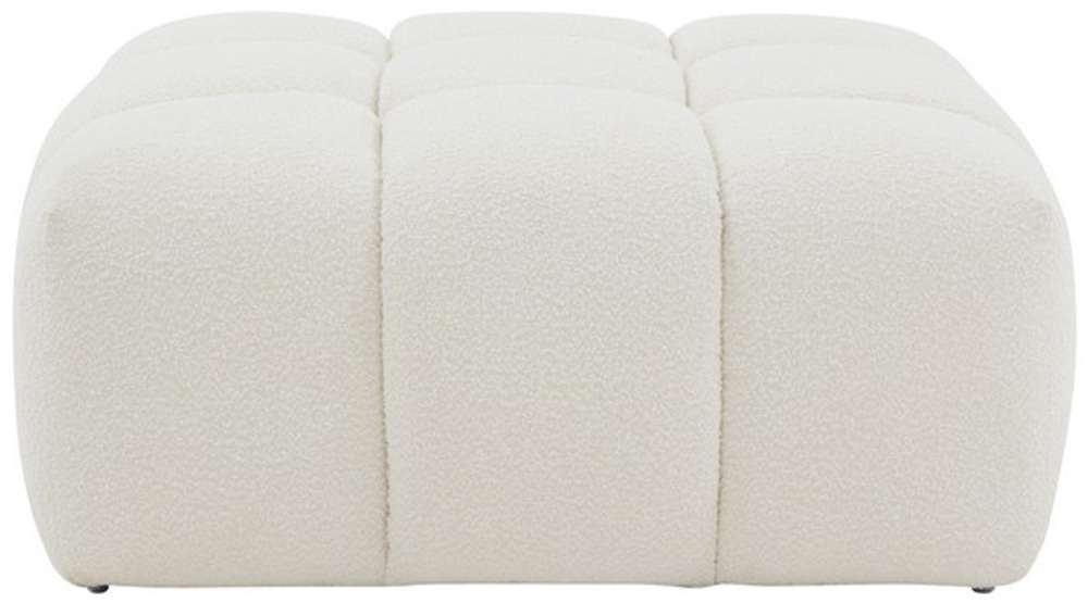 Safavieh - Couture - Petryna Boucle Tufted Ottoman - Ivory - SFV4823A veiw 1
