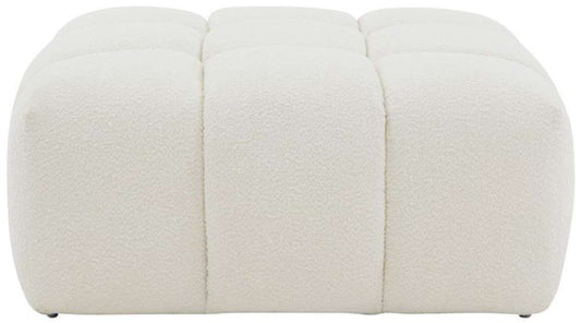 Safavieh - Couture - Petryna Boucle Tufted Ottoman - Ivory - SFV4823A veiw 1