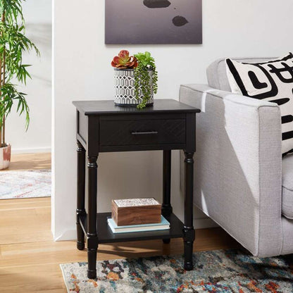 Safavieh - Peyton 1 Drawer Accent Table - Black - ACC5704B veiw 3