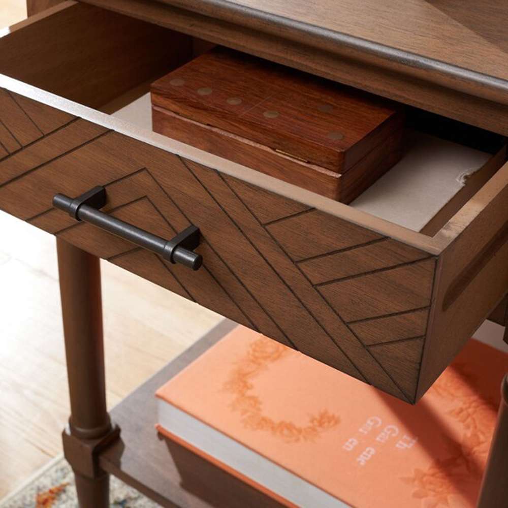 Safavieh - Peyton 1 Drawer Accent Table - Brown - ACC5704C veiw 2