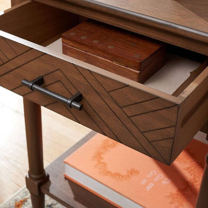 Safavieh - Peyton 1 Drawer Accent Table - Brown - ACC5704C veiw 2